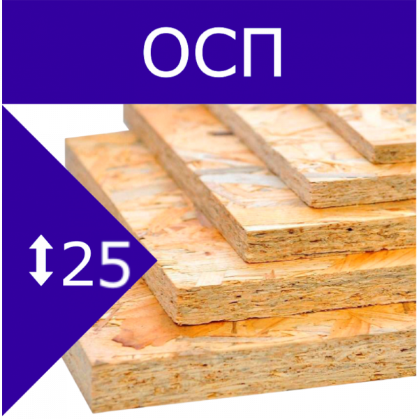 Плита OSB 25мм 2440*1220 (Kronospan)